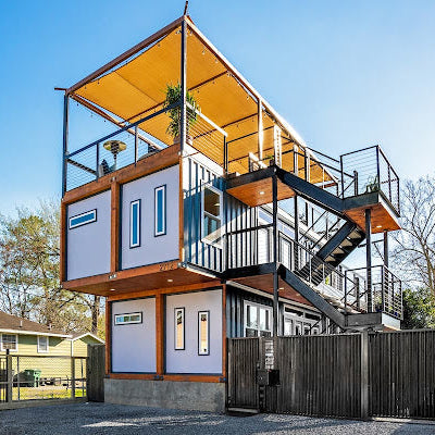 4-Bedroom Shipping Container Home with Roof Terrace, Houston, Texas