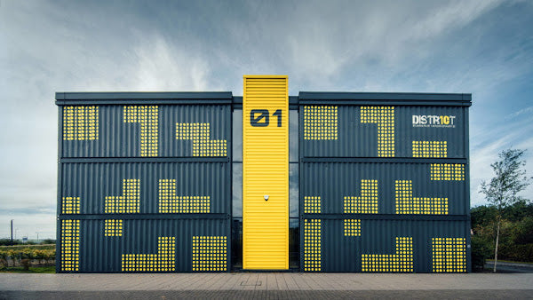 District 10 Industrial Aesthetic Shipping Container Office Building