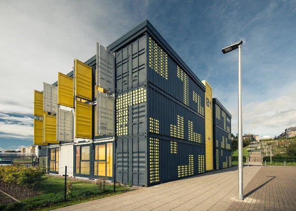 District 10 Industrial Aesthetic Shipping Container Office Building