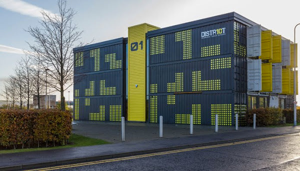 District 10 Industrial Aesthetic Shipping Container Office Building
