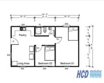 Hilux Homes Two Bedroom Plan