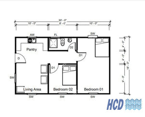 Hilux Homes Two Bedroom Plan