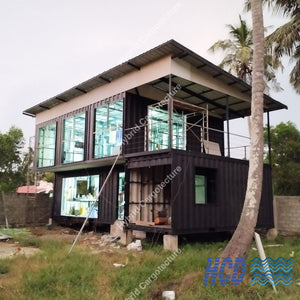 Hybrid Steel Civil And Shipping Container Home In Uswetakeiyawa