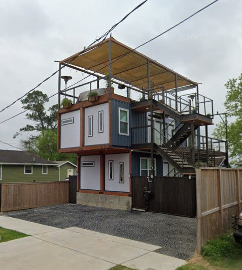 4-Bedroom Shipping Container Home with Roof Terrace, Houston, Texas
