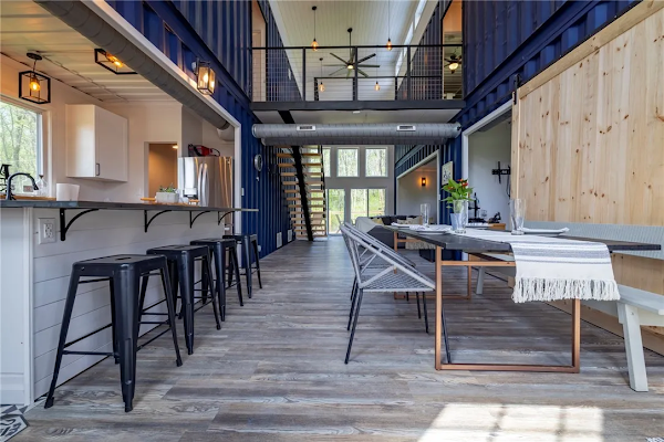 4 Bedroom Shipping Container Home with Atrium in Waterloo, New York