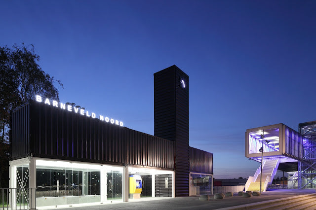 Barneveld Noord Shipping Container Railway Station – Netherlands