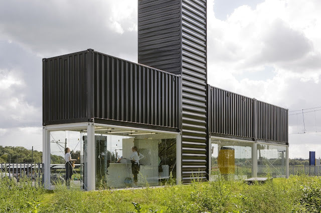 Barneveld Noord Shipping Container Railway Station – Netherlands