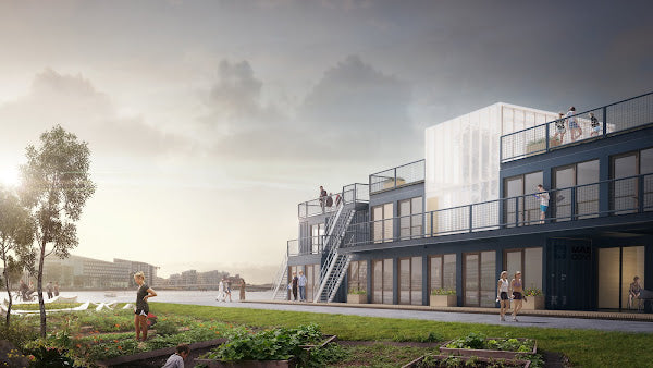 CPH Shelter - Compact, Affordable Student Units From Shipping Containers, Copenhagen, Denmark