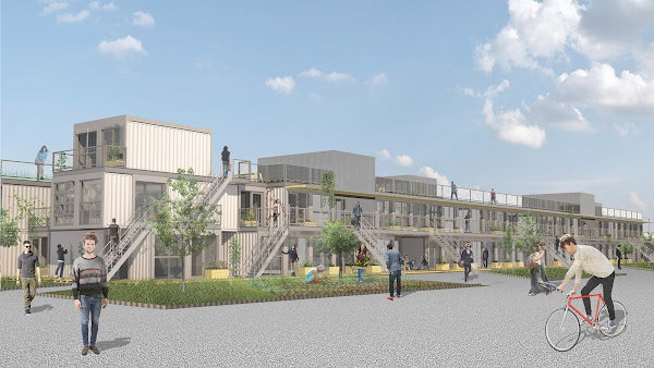 CPH Shelter - Compact, Affordable Student Units From Shipping Containers, Copenhagen, Denmark