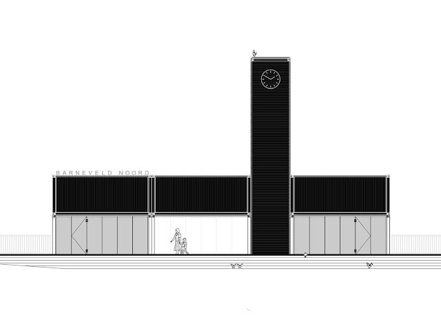 Barneveld Noord Shipping Container Railway Station – Netherlands