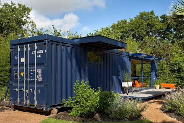 Shipping Container House with Green Roof, San Antonio, Texas