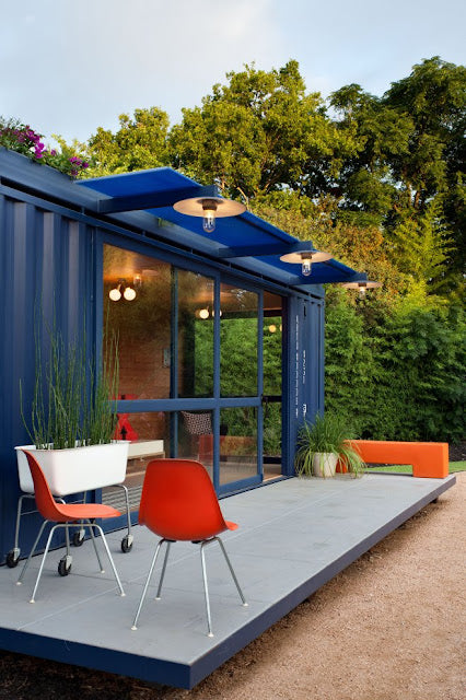 Shipping Container House with Green Roof, San Antonio, Texas