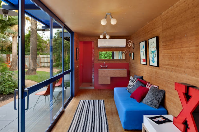 Shipping Container House with Green Roof, San Antonio, Texas