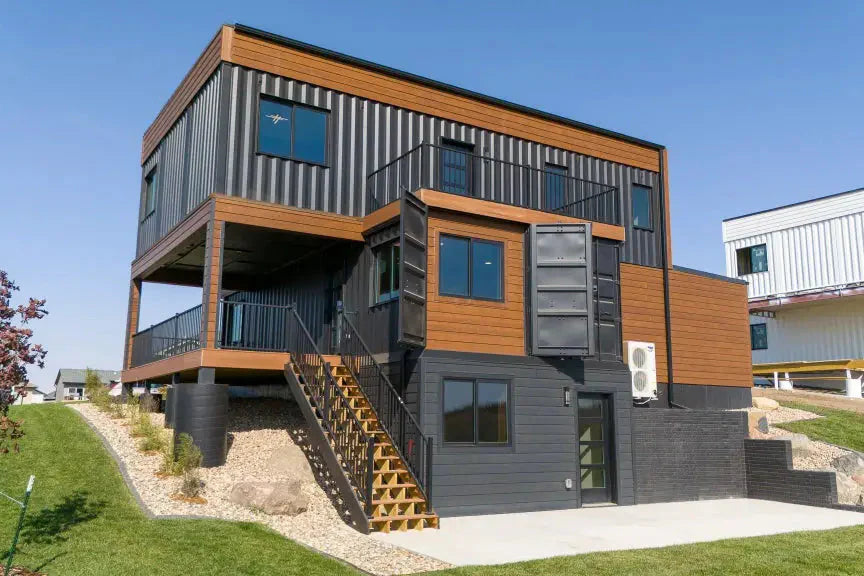 Container Home Built from 5 Shipping Containers