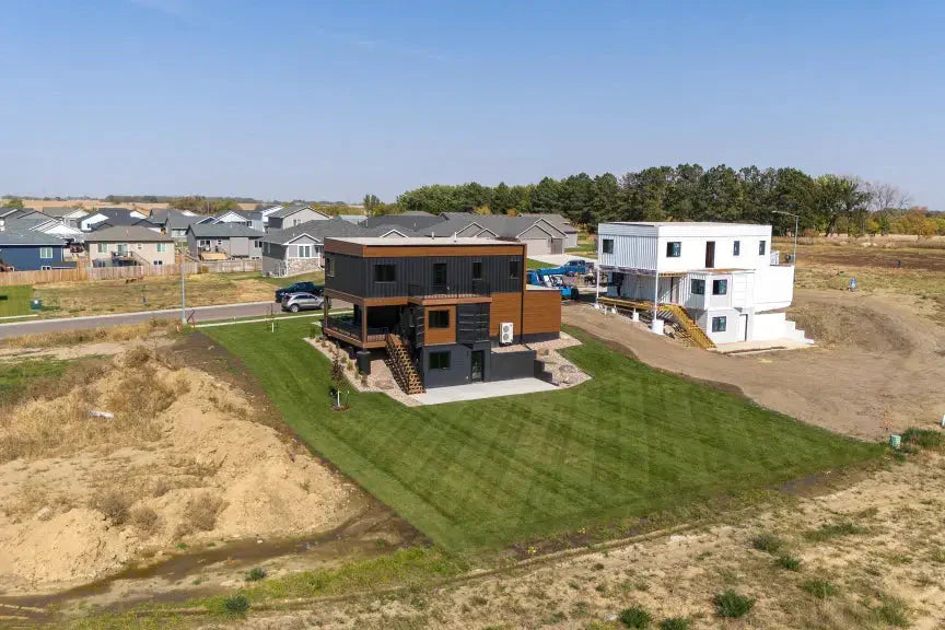 Container Home Built from 5 Shipping Containers