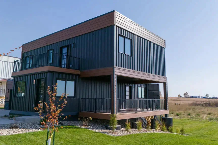 Container Home Built from 5 Shipping Containers
