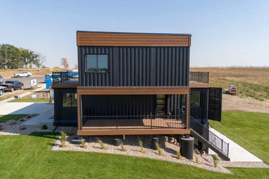 Container Home Built from 5 Shipping Containers