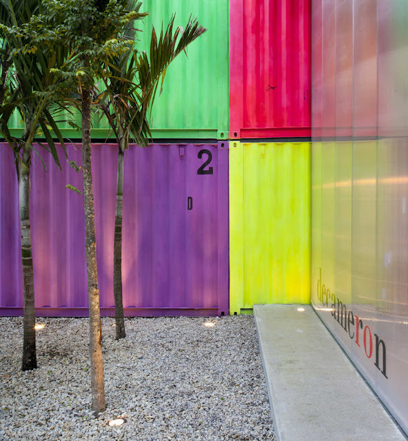 Decameron - Low Budget Colorful Shipping Container Store