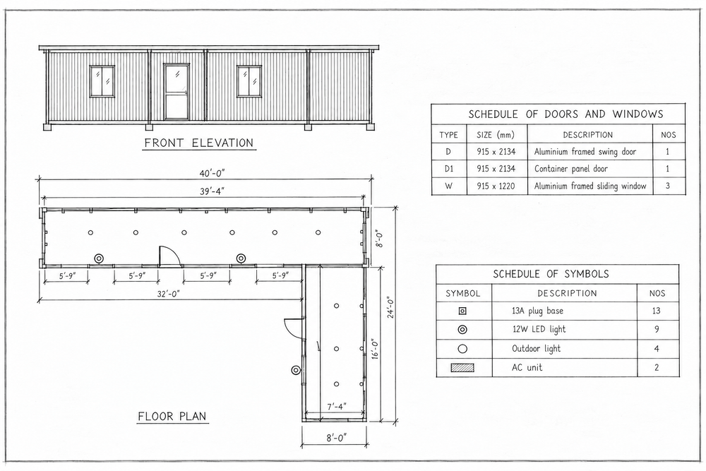 Shipping Container Office & Storage Facility for Serendia