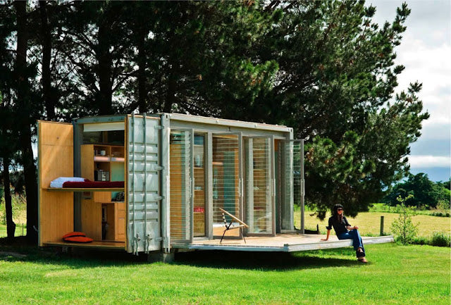 Port-A-Bach – Shipping Container Micro-House, New Zealand