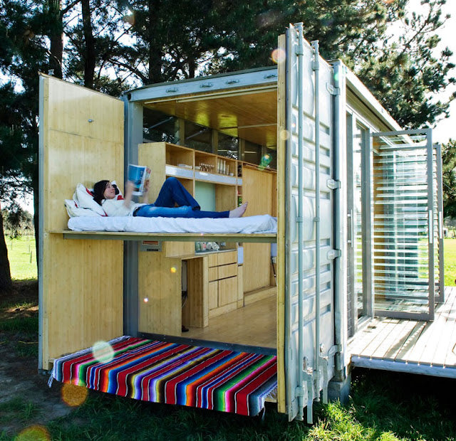 Port-A-Bach – Shipping Container Micro-House, New Zealand