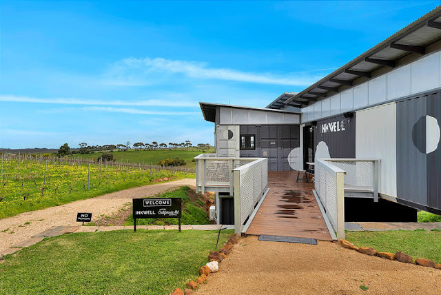 Shipping Container Hotel – California Road at Inkwell Wines, South Australia