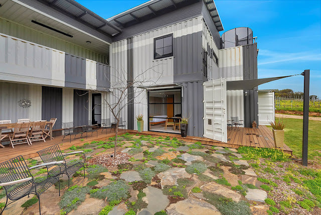 Shipping Container Hotel – California Road at Inkwell Wines, South Australia
