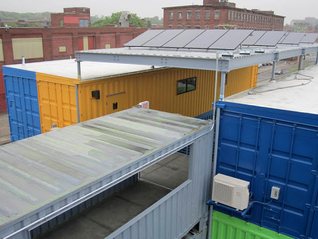 All-Electric Shipping Container Office Complex - Rhode Island, USA.