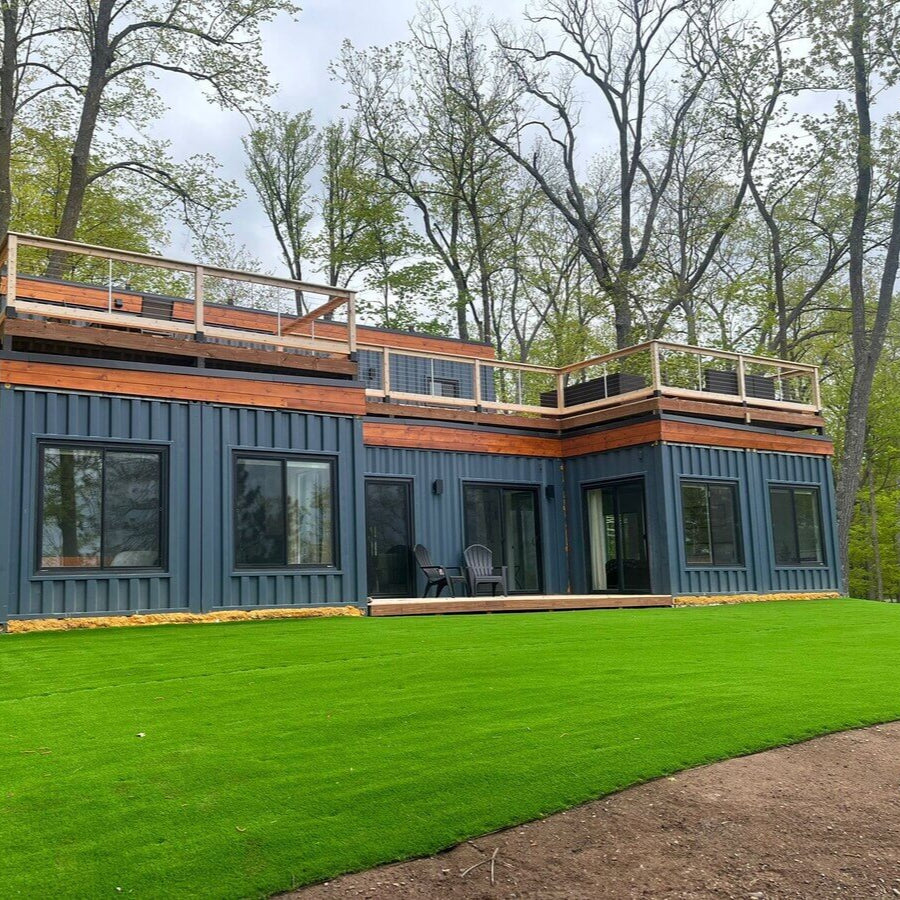 Stunning Lakefront Home Made from 10 Shipping Containers