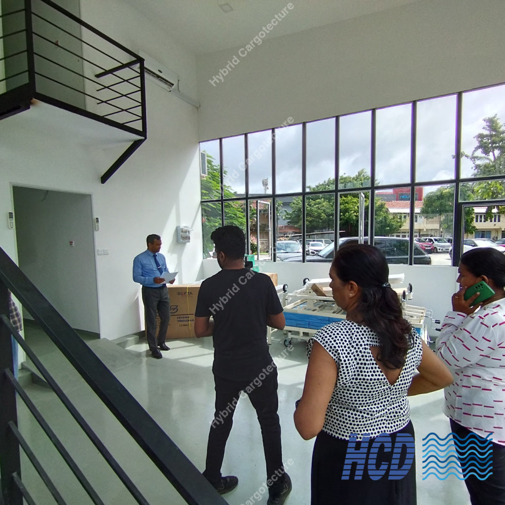 HCD healthcare interior with patient beds at Base Hospital Panadura