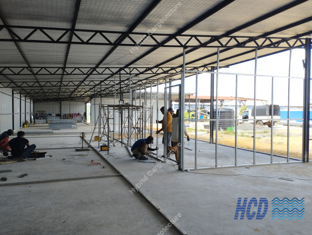 CHEC + COMCORP | Steel Prefab Office Construction at Port City Colombo