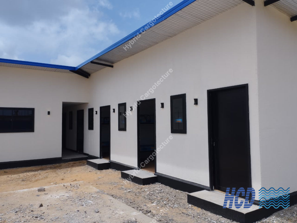 Exterior accommodation wing at HCD Port City facility