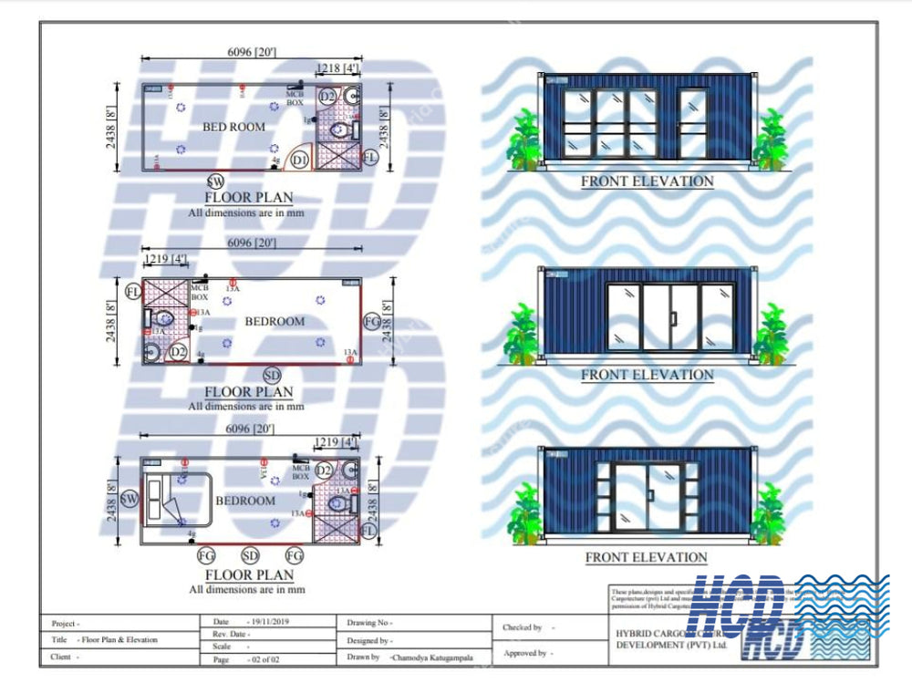 Container House Bedroom Plans Chalets