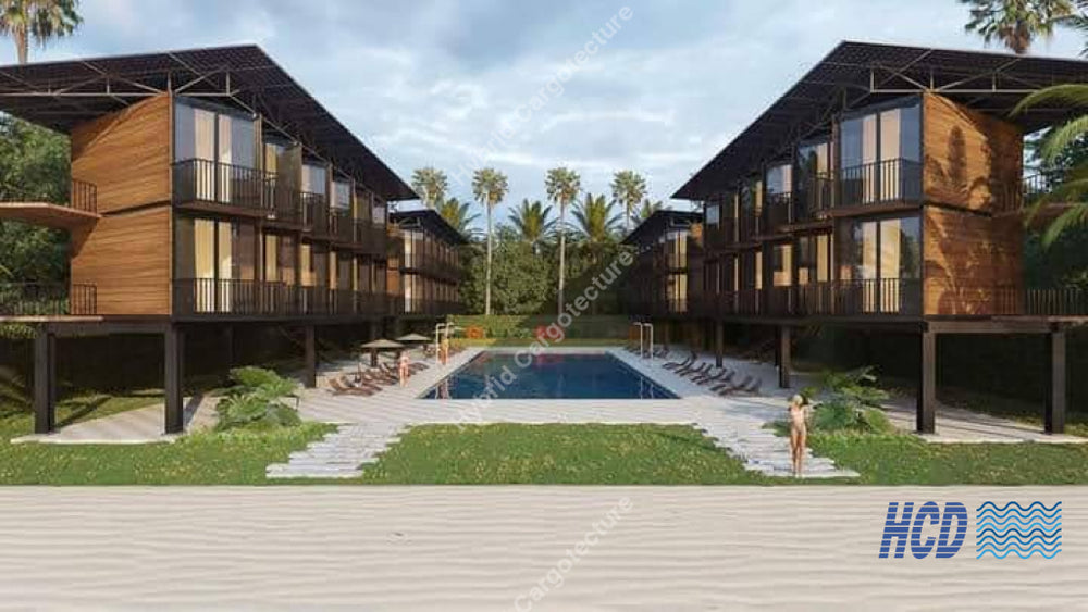 Hybrid Steel And Shipping Container Hotel In Kalpitiya On Going