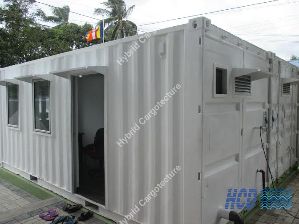 Exterior of HCD container clinic and doctor's office