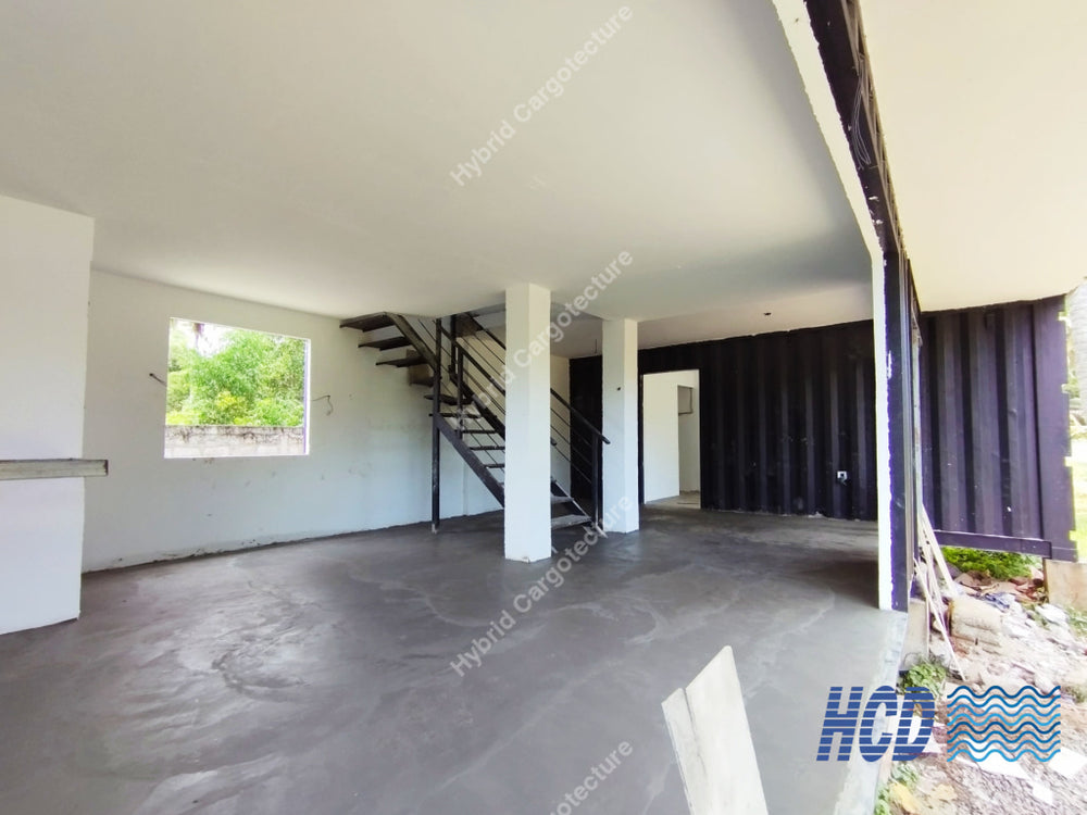 Hybrid Steel Civil And Shipping Container Home In Uswetakeiyawa