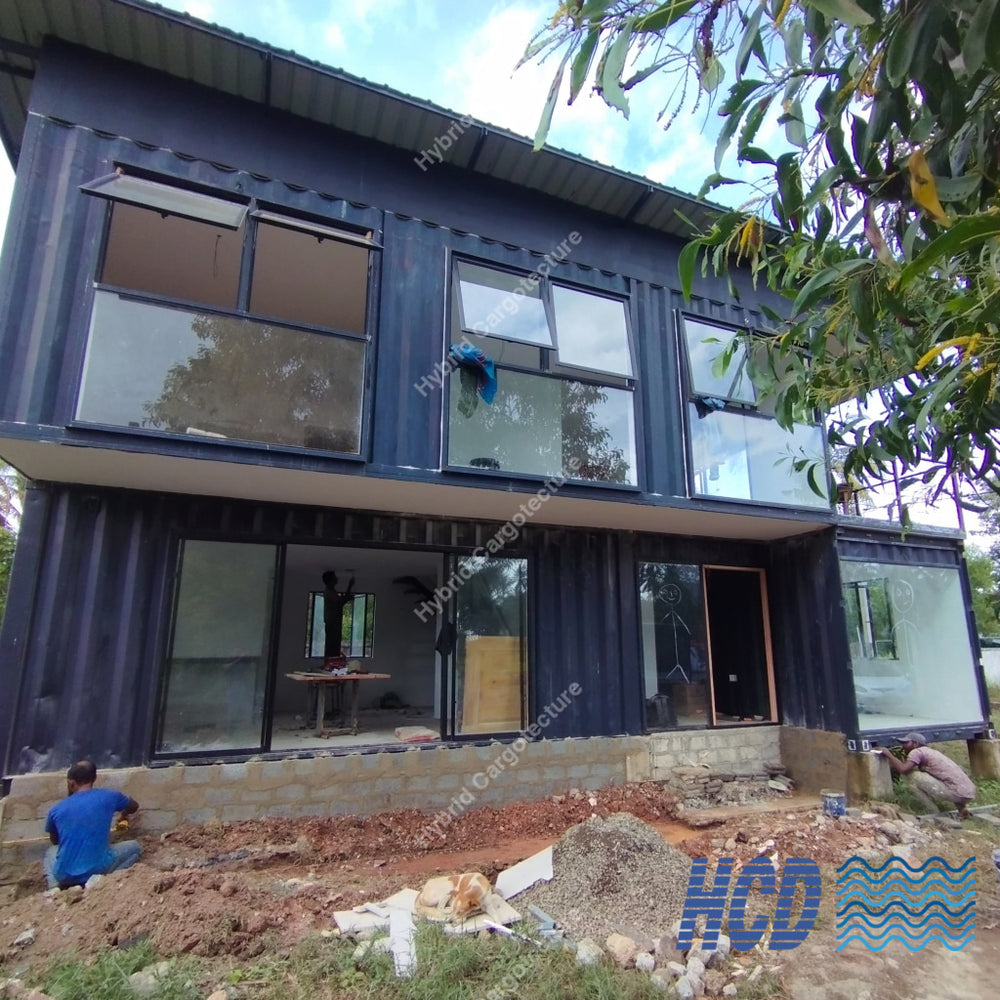 Hybrid Steel Civil And Shipping Container Home In Uswetakeiyawa