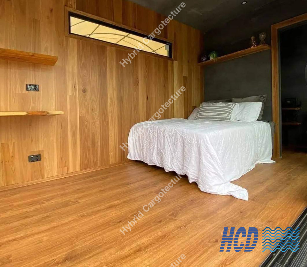 Luxurious 40-Foot High Cube Hybrid Container Home With Large Bay Windows