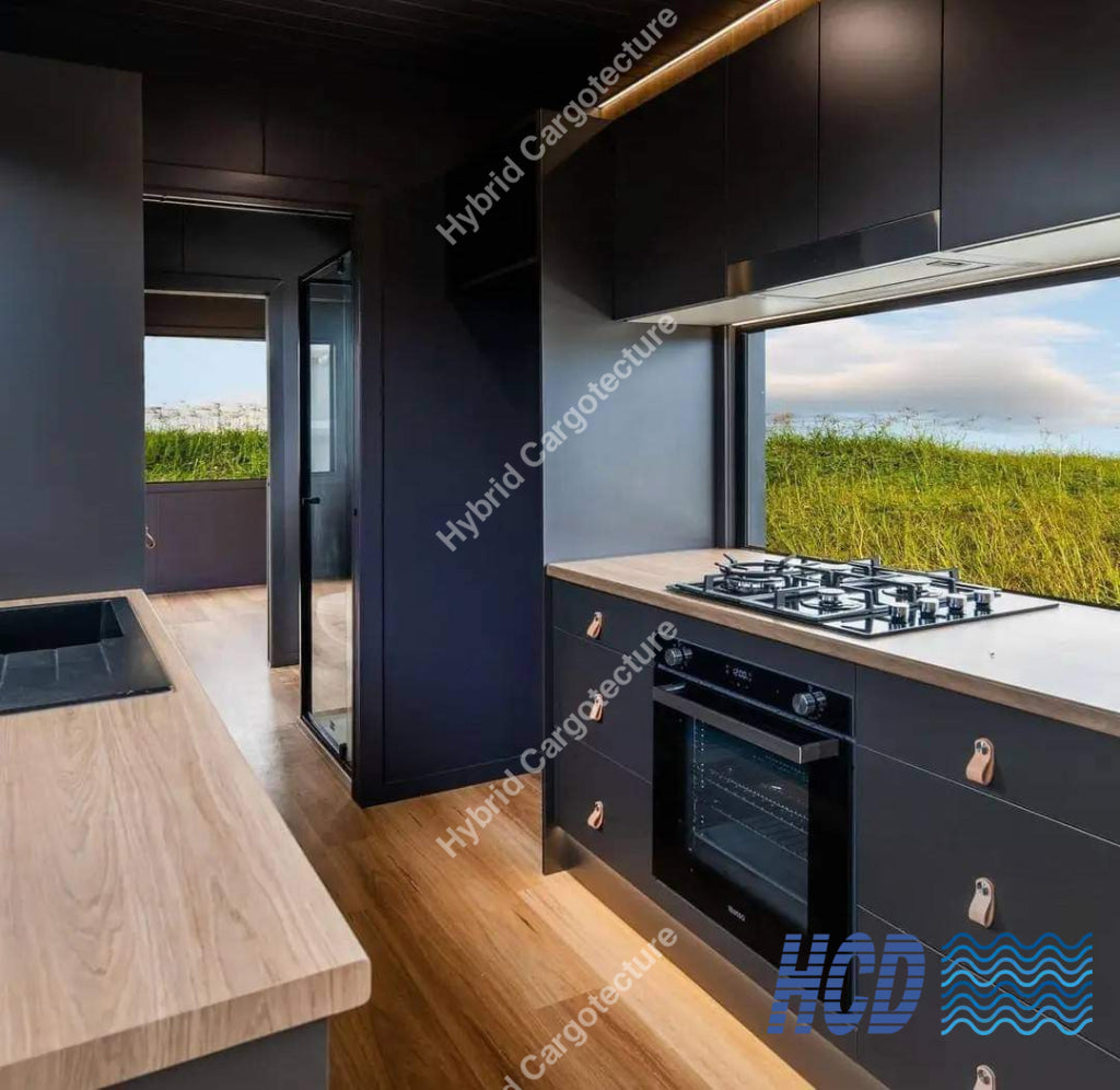Luxurious 40-Foot High Cube Hybrid Container Home With Large Bay Windows