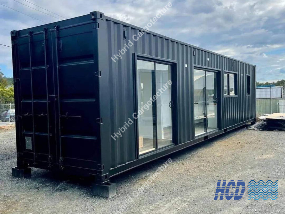 Luxurious 40-Foot High Cube Hybrid Container Home With Large Bay Windows