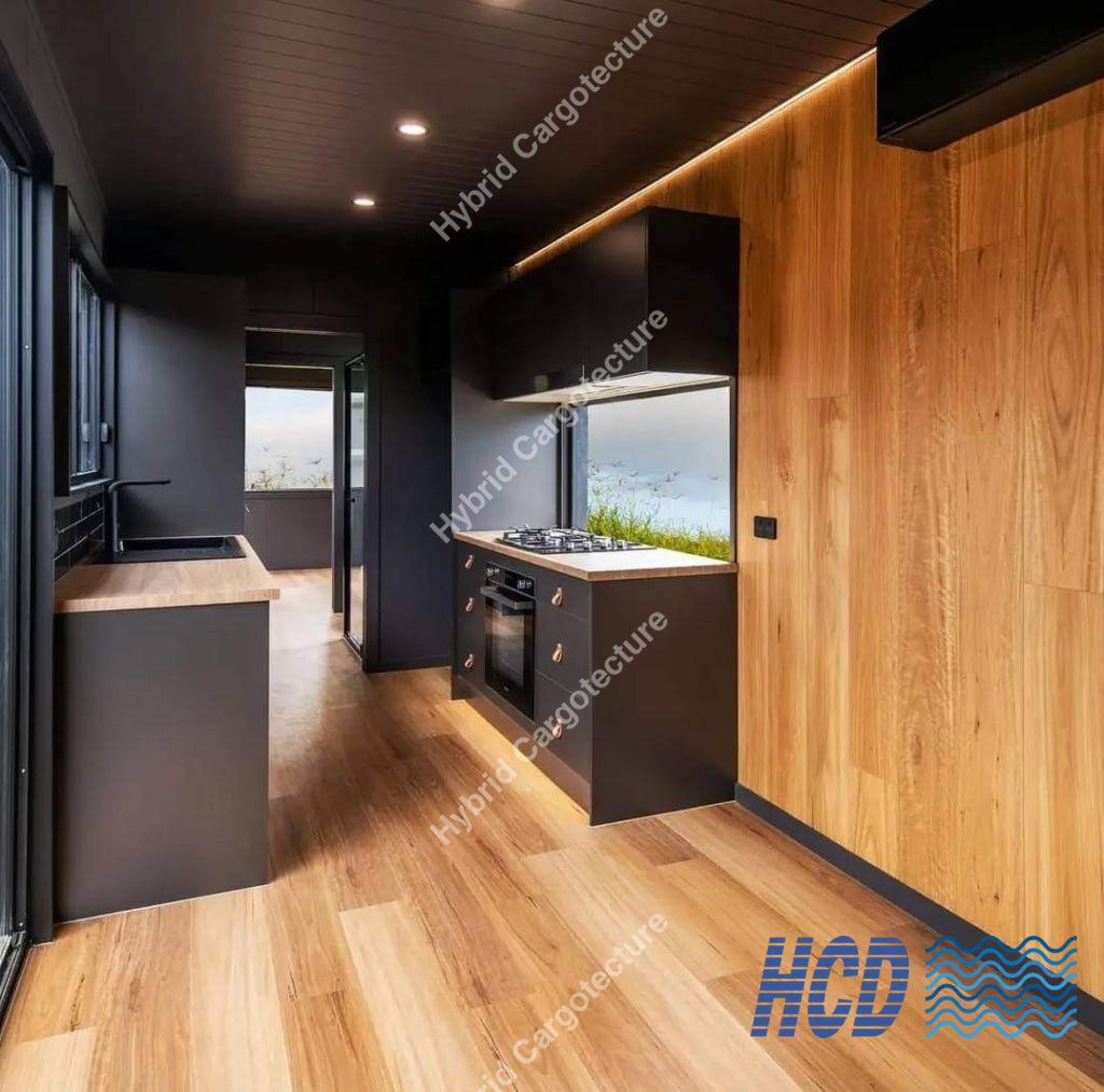 Luxurious 40-Foot High Cube Hybrid Container Home With Large Bay Windows