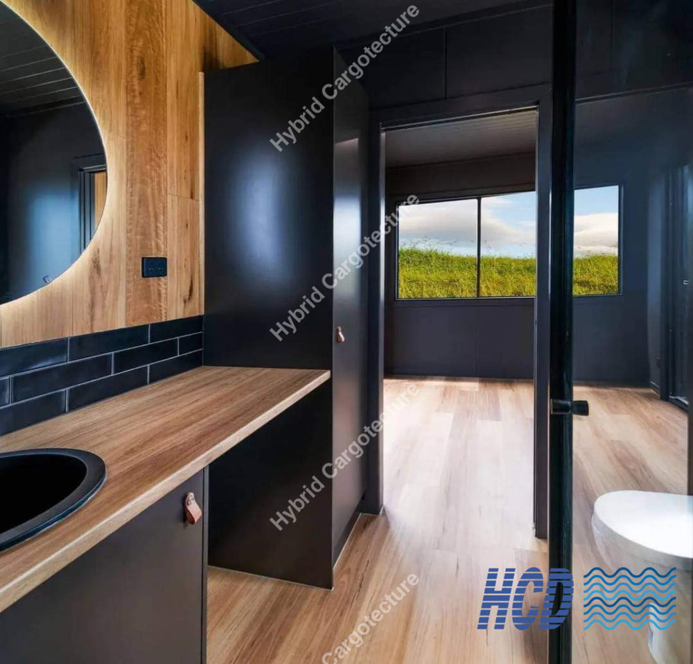 Luxurious 40-Foot High Cube Hybrid Container Home With Large Bay Windows