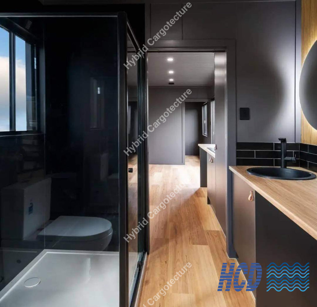 Luxurious 40-Foot High Cube Hybrid Container Home With Large Bay Windows