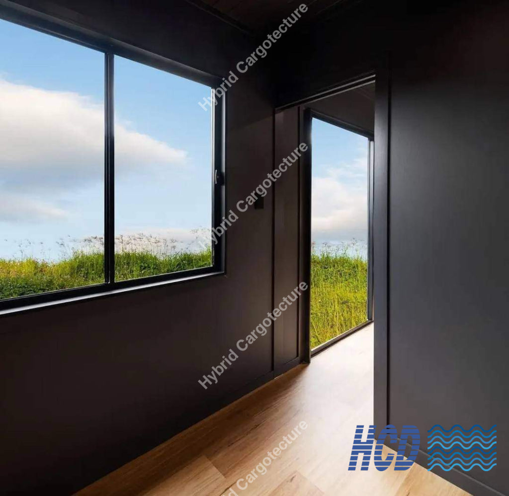 Luxurious 40-Foot High Cube Hybrid Container Home With Large Bay Windows