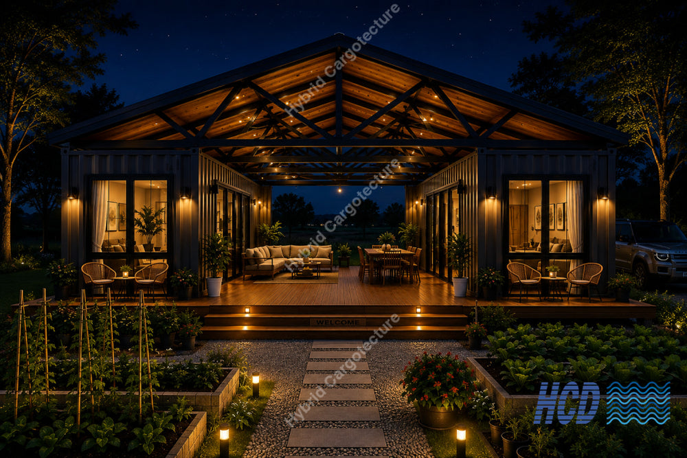 Luxury 2 x 40ft Hybrid Container Home in Sri Lanka - Two Bedroom Home