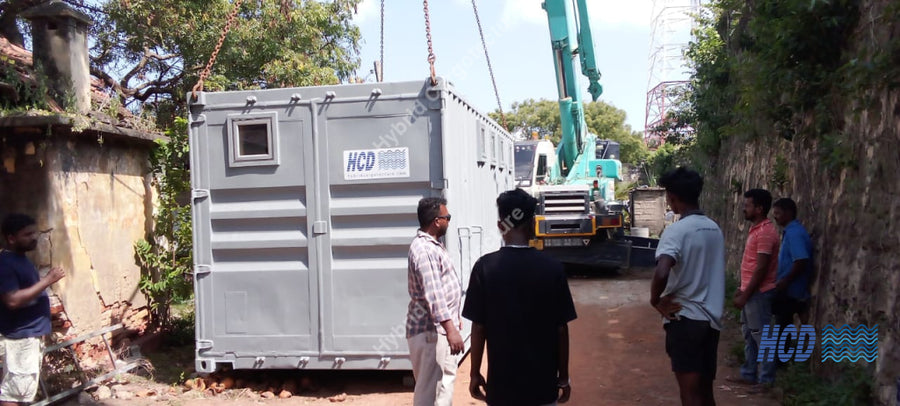 HCD mobile washroom project installation detail