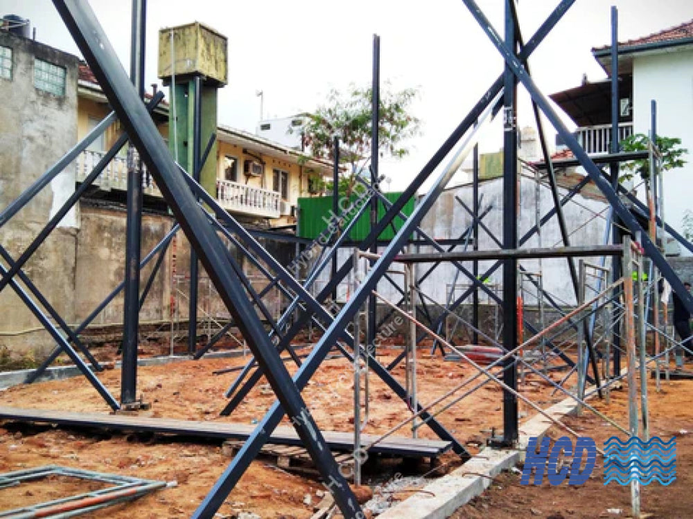 Steel Building [Client Macktiles Lanka Sea View Avenue Colombo 03] Steel
