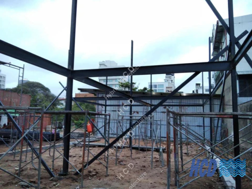 Steel Building [Client Macktiles Lanka Sea View Avenue Colombo 03] Steel