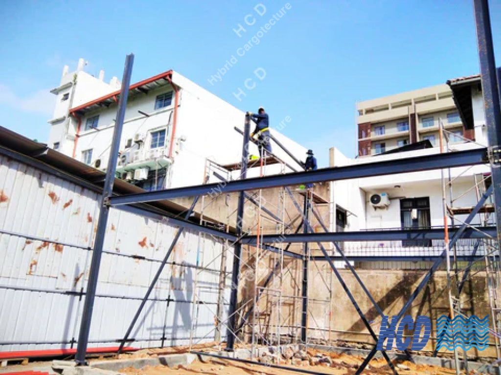 Steel Building [Client Macktiles Lanka Sea View Avenue Colombo 03] Steel
