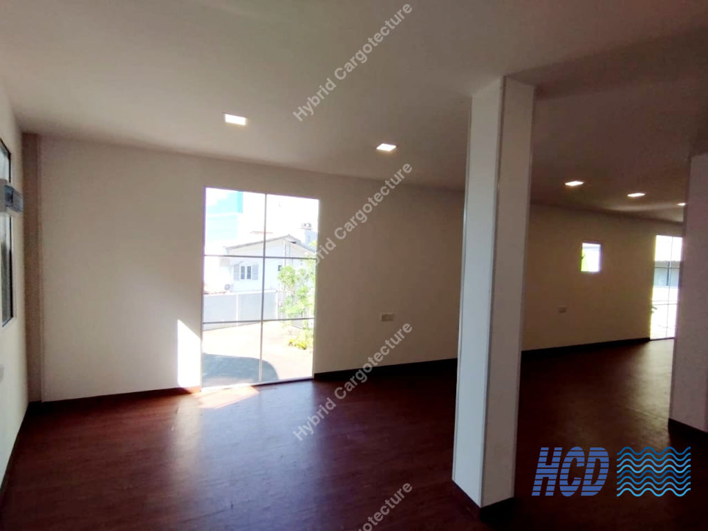 Open interior of HCD Mangala Motors hybrid commercial building